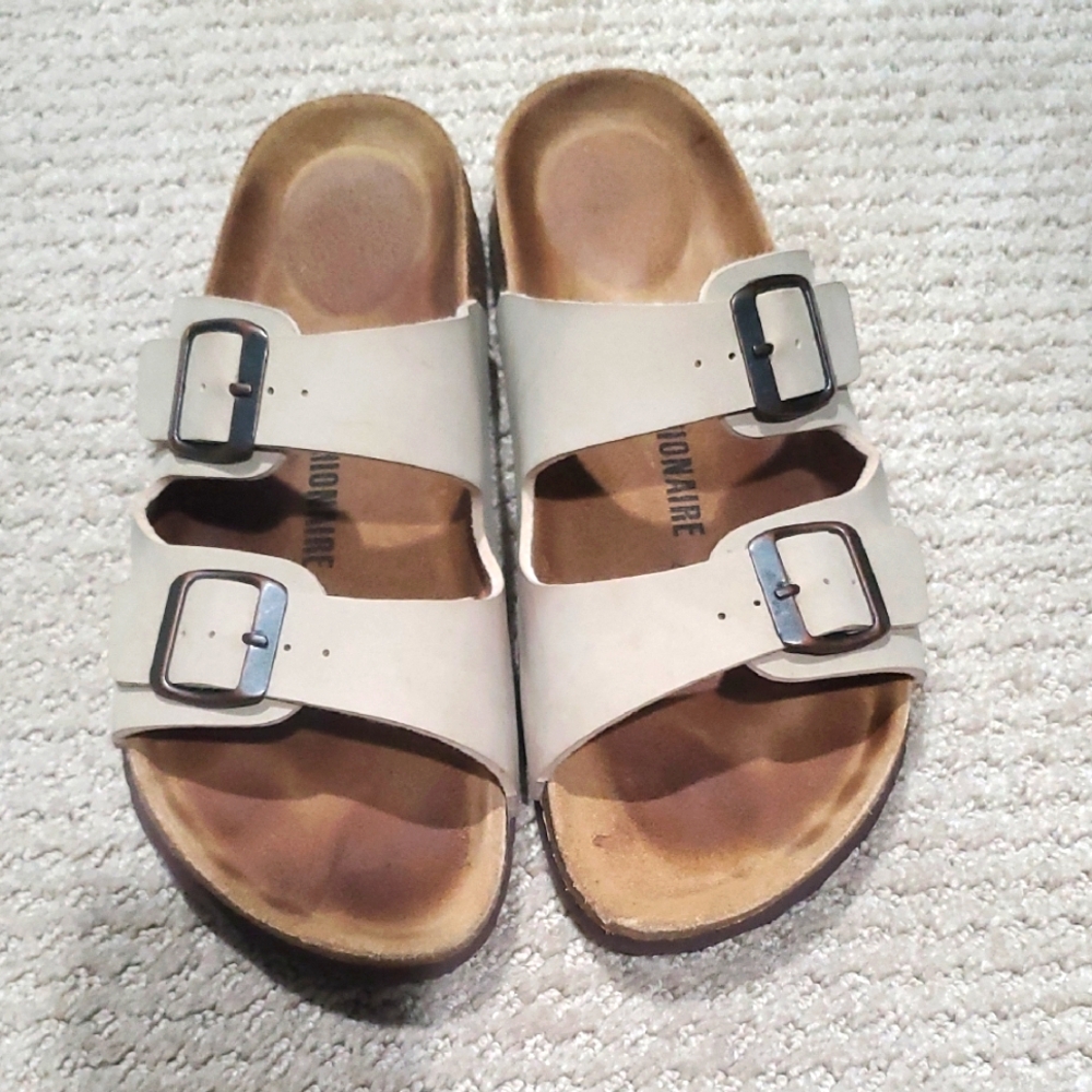 Stone Colored Comfy Sandals 8